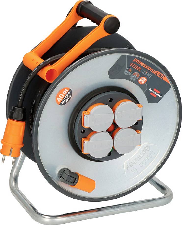 Brennenstuhl 9191400100 Kabeltrommel 40.00 m Schwarz Schutzkontakt-Stecker