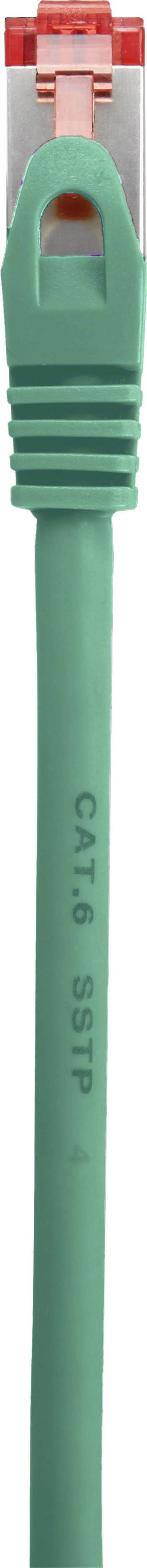 Renkforce RF-5503262 RJ45 Netzwerkkabel, Patchkabel CAT 6 S/FTP 10.00 m Grün mit Rastnasenschutz, v