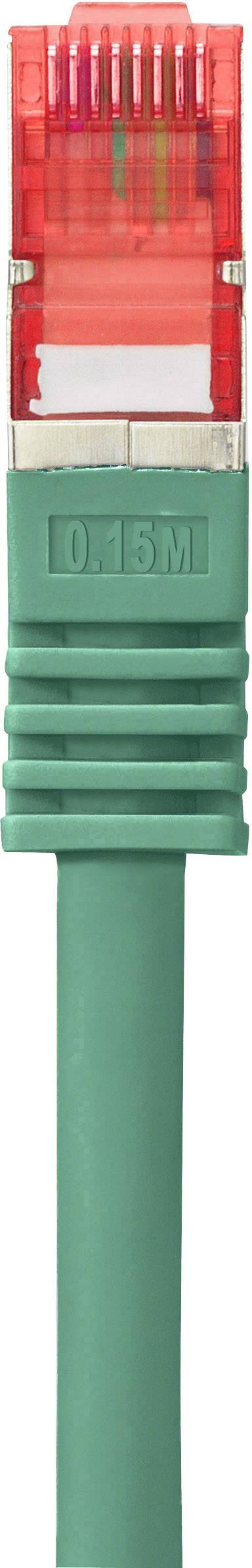 Renkforce RF-5052916 RJ45 Netzwerkkabel, Patchkabel CAT 6 S/FTP 2.00m Grün mit Rastnasenschutz, vergoldete Steckkontakte