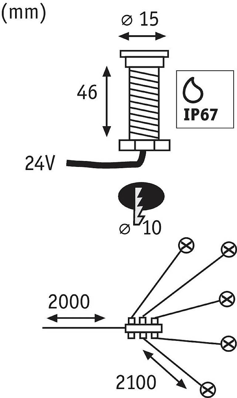 Paulmann 93694 Beleuchtungssystem Plug & Shine LED-Außeneinbauleuchte (Erweiterung) 5er Set