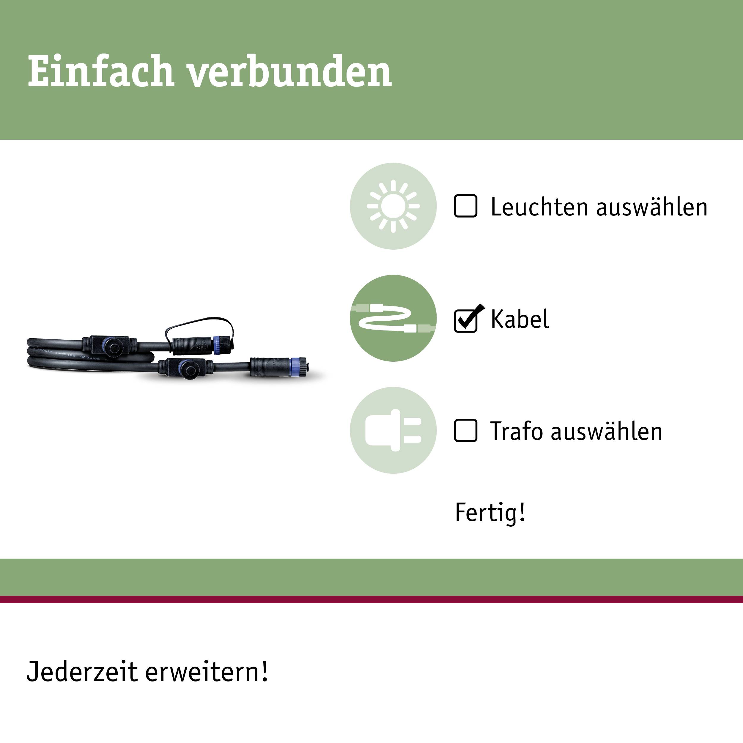 Paulmann 93994 Beleuchtungssystem Plug & Shine Verbindungskabel 150 W Schwarz