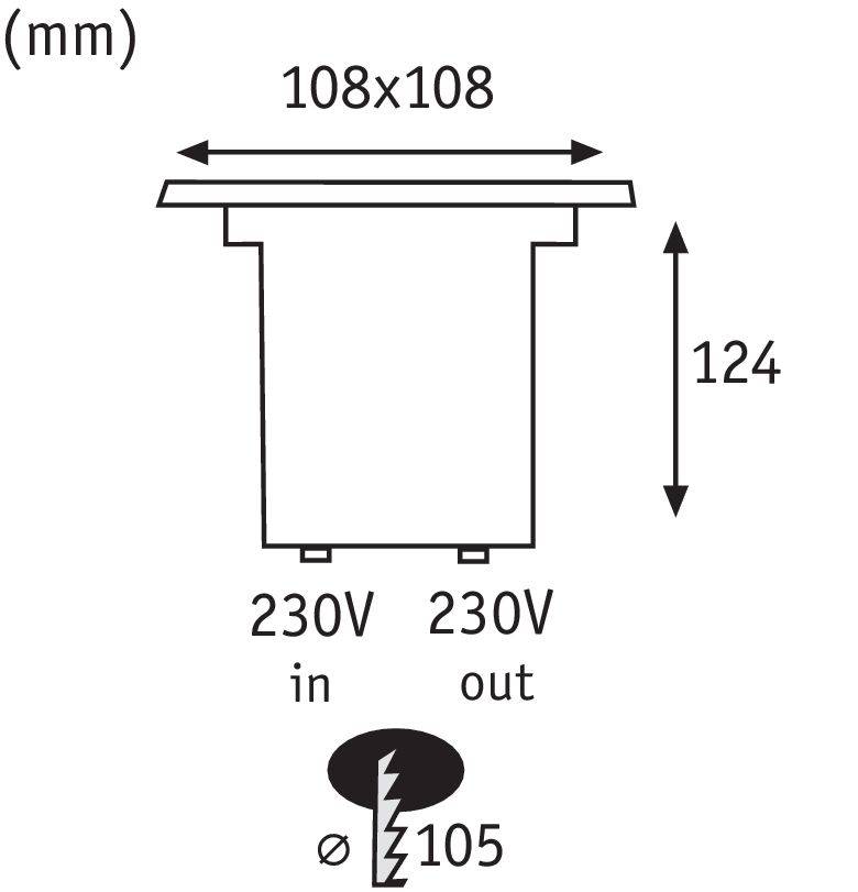 Paulmann 93993 Außeneinbauleuchte GU10 LED 3.5W Edelstahl