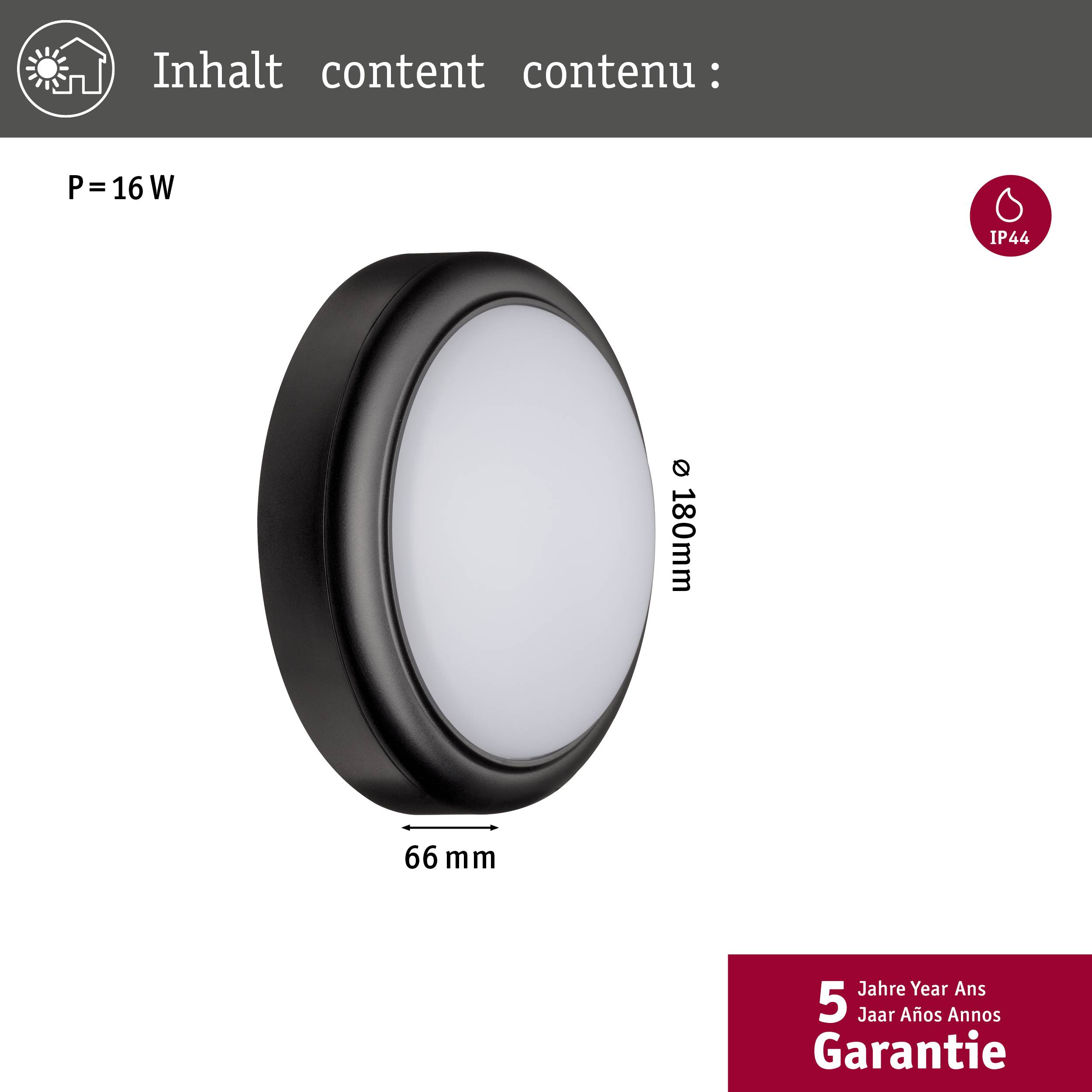 Paulmann 94188 LED-Außenwandleuchte 15W Anthrazit