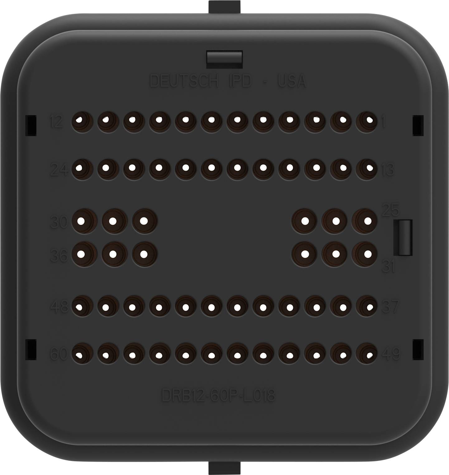 TE Connectivity Stiftgehäuse-Platine DRB Polzahl Gesamt 60 DRB12-60PAE-L018 1St.