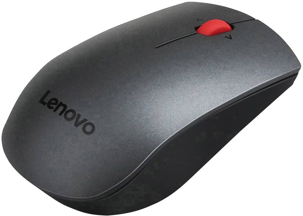 Lenovo Professional Maus Funk Laser Grau, Rot 5 Tasten 1600 dpi