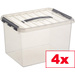 Helit Aufbewahrungsbox Sunware Q-line Transparent 22l (B x H x T) 300 x 260 x 400mm 4St.