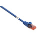 Basetech BT-2270722 RJ45 Câble réseau, câble patch CAT 6 U/UTP 10.00 m bleu avec cliquet d'encastrement, sans halogène