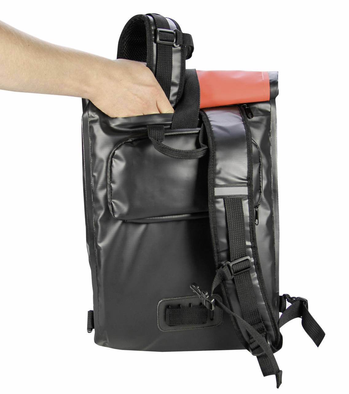 FISCHER FAHRRAD 86282 Gepäckträgertasche Rot, Schwarz