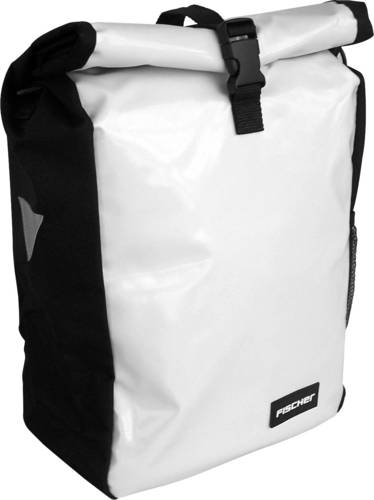 FISCHER FAHRRAD 86264 Gepäckträgertasche Weiß, Schwarz