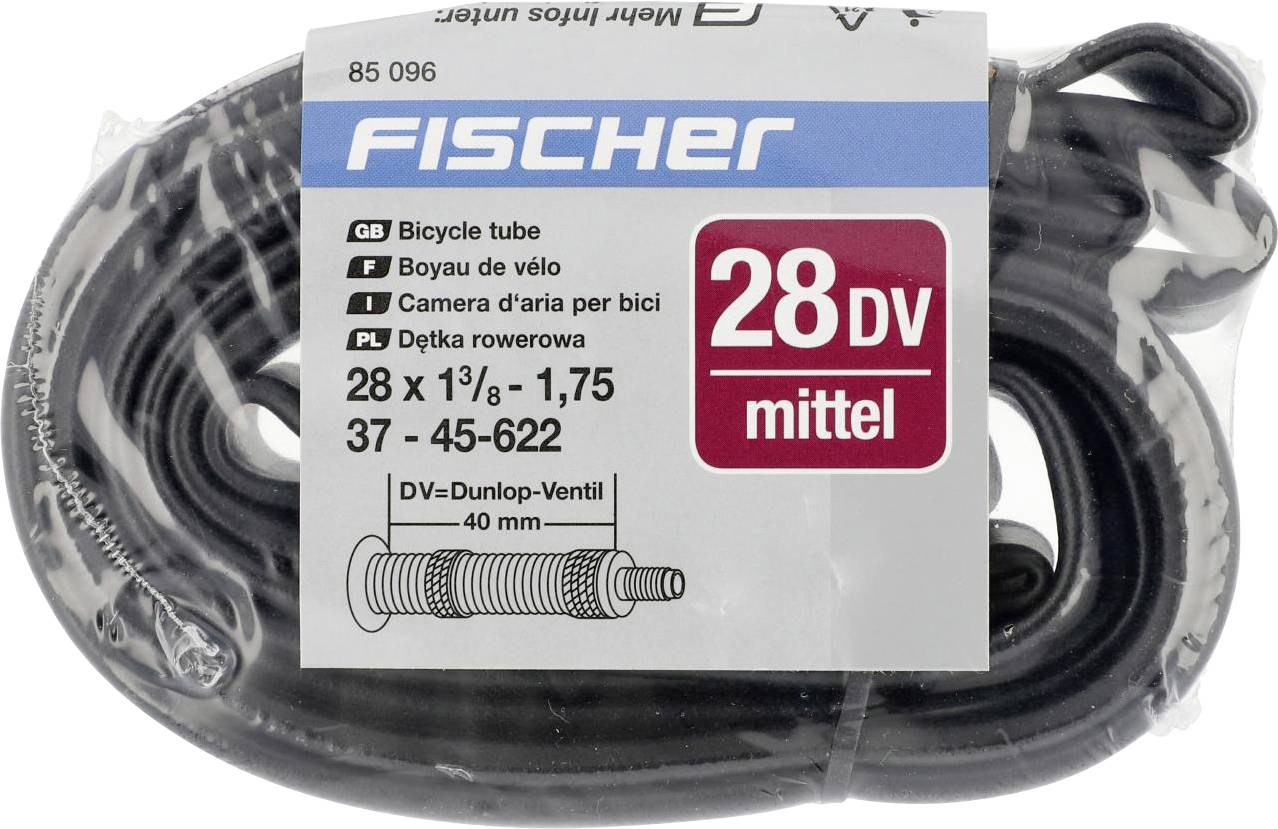 FISCHER FAHRRAD 85096 Fahrradschlauch 28 Zoll Dunlopventil (DV)
