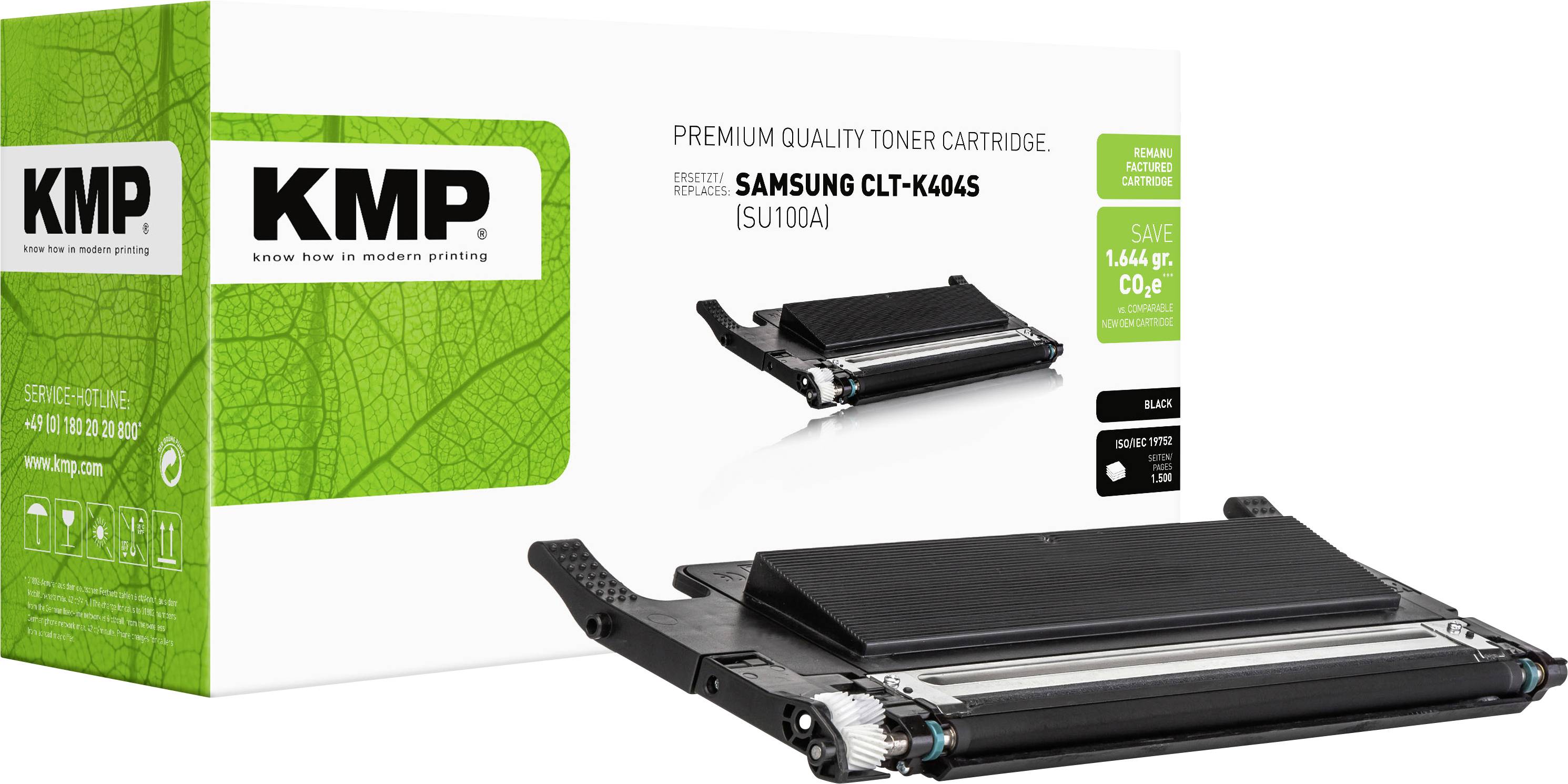 KMP Toner ersetzt Samsung CLT-K404S, K404, SU100A Kompatibel Schwarz 1500 Seiten SA-T89 3528,0000