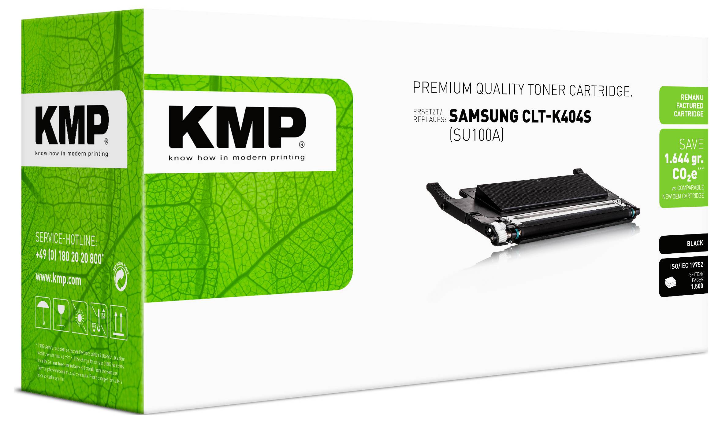 KMP Toner ersetzt Samsung CLT-K404S, K404, SU100A Kompatibel Schwarz 1500 Seiten SA-T89 3528,0000