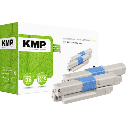KMP Toner 2er-Pack ersetzt OKI 44973536 Kompatibel Schwarz 4400 Seiten O-T36D