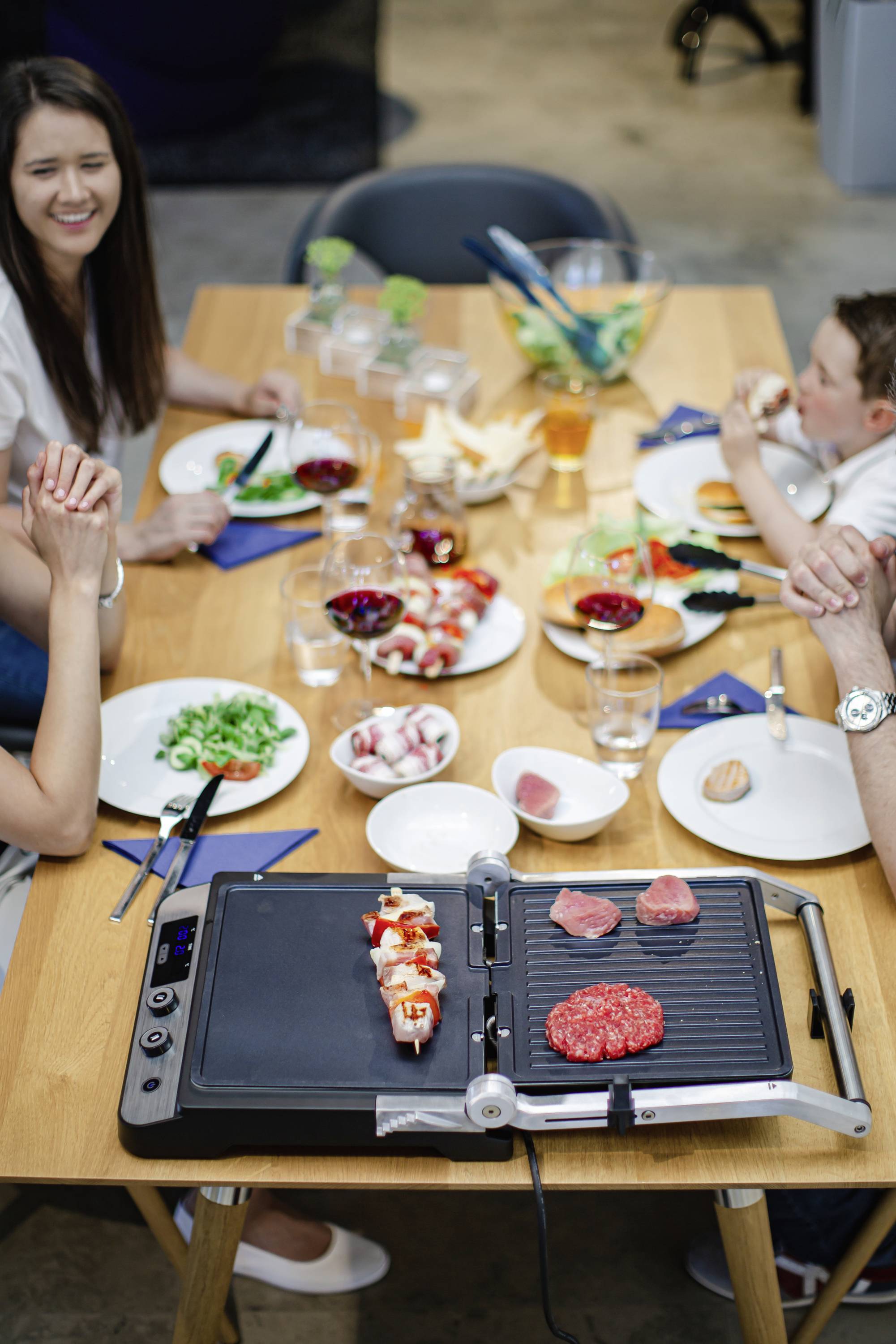 Steba FG 120 Elektro Kontaktgrill Edelstahl (gebürstet), Schwarz