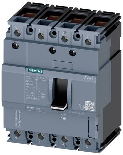 Siemens 3VA1140-5ED46-0AA0 Leistungsschalter 1 St. Einstellbereich (Strom): 40 - 40 A Schaltspannun