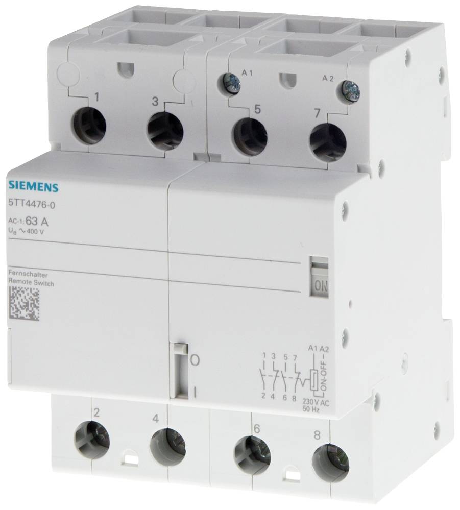 Siemens Fernschalter Hutschiene 5TT4464-2 4 Schließer 400V 40A 1St.