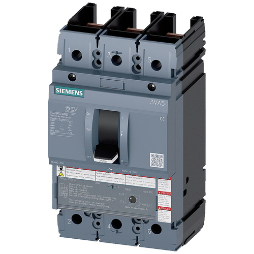 Siemens 3VA5222-7ED31-1AA0 Leistungsschalter 1 St. Einstellbereich (Strom): 225 - 225A Schaltspannung (max.): 480 V/AC