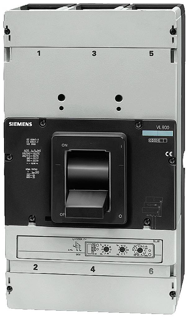 Siemens 3VL6780-1DE36-0AA0 Leistungsschalter 1 St. Einstellbereich (Strom): 800 A (max) Schaltspannung (max.): 690 V/AC (B x H x T) 190 x 406.5