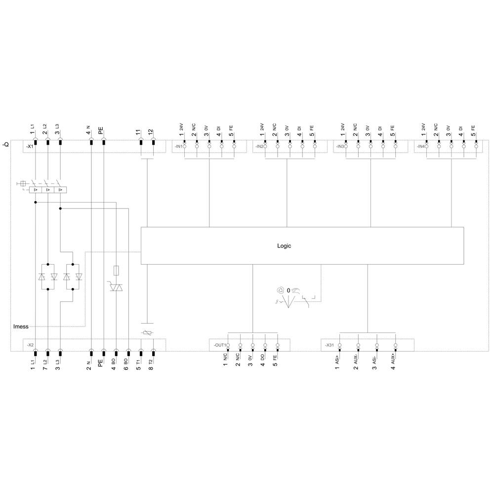 Siemens 3RK1325-6KS71-2AA3 3RK13256KS712AA3 Motorstarter Motorleistung bei 400V 0.75kW 400V Nennstrom 2A