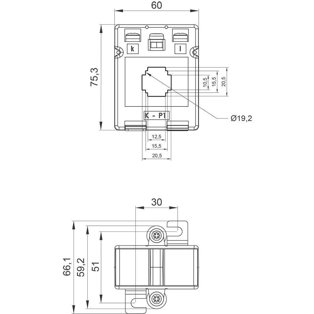Siemens 4NC5122-2DE21 4NC51222DE21 Stromwandler 1phasig Primärstrom 200A Sekundärstrom 5A Leiterdurchführung Ø:19mm