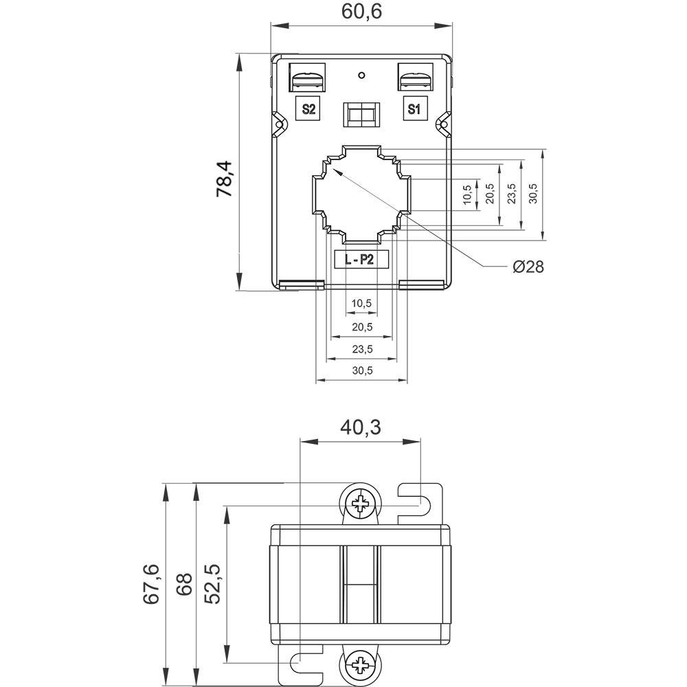 Siemens 4NC5223-0CE21 4NC52230CE21 Stromwandler 1phasig Primärstrom 250A Sekundärstrom 1A Leiterdurchführung Ø:28mm