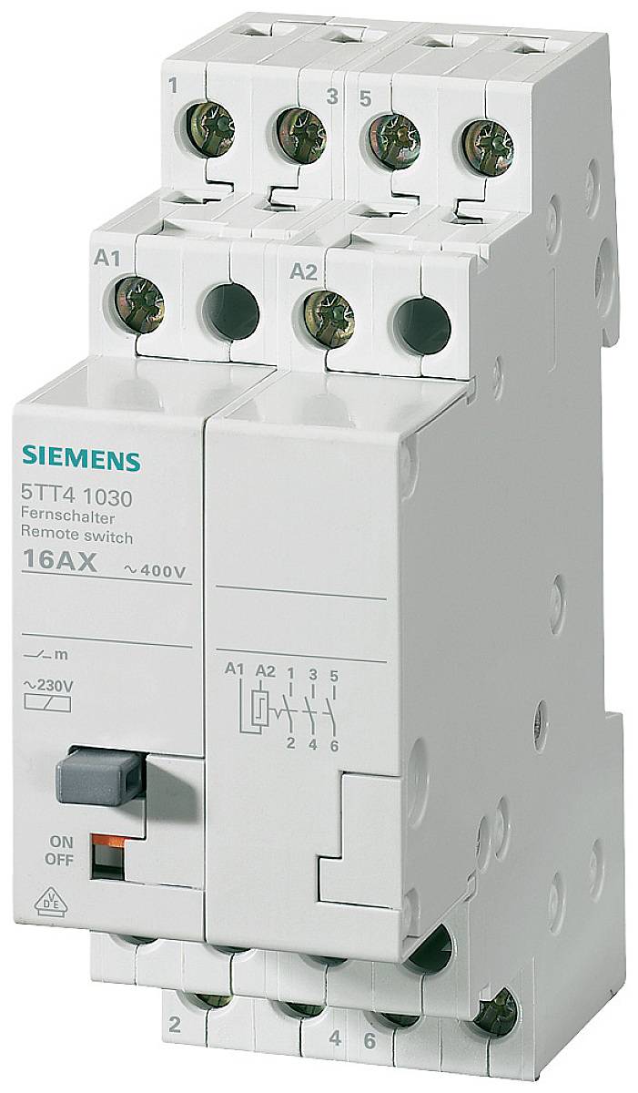 Fernschalter Hutschiene Siemens 5TT4103-0 3 Schließer 400 V 16 A 1 St.