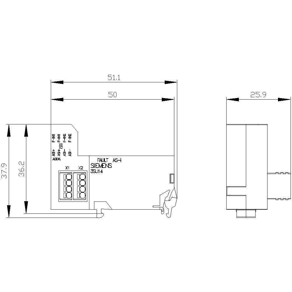 Siemens 3SU14002EA106AA0 3SU1400-2EA10-6AA0 Interface 36.1V IP20 1St.
