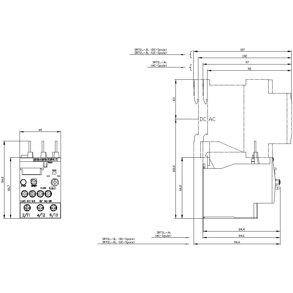 Siemens Überlastrelais 3RU2126-1KB0 1St.
