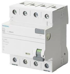 Siemens 5SV33443 5SV3344-3 FI-Schutzschalter F 40 A 0.03 A 400 V
