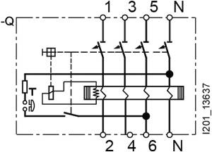 Siemens 5SV33443 5SV3344-3 FI-Schutzschalter F 40A 0.03A 400V