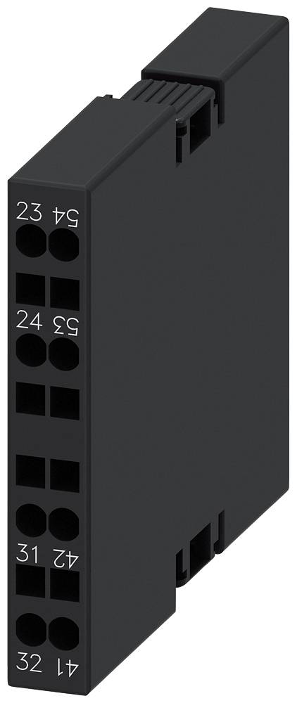 Schwarzes elektrisches Modul mit Steckverbindungen und nummerierten Anschlussklemmen auf der Vorderseite.