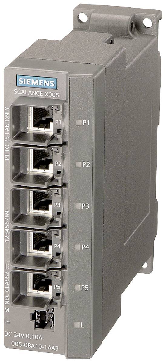 Siemens 6GK5005-0BA10-1AA3 Industrial Ethernet Switch 10 / 100MBit/s