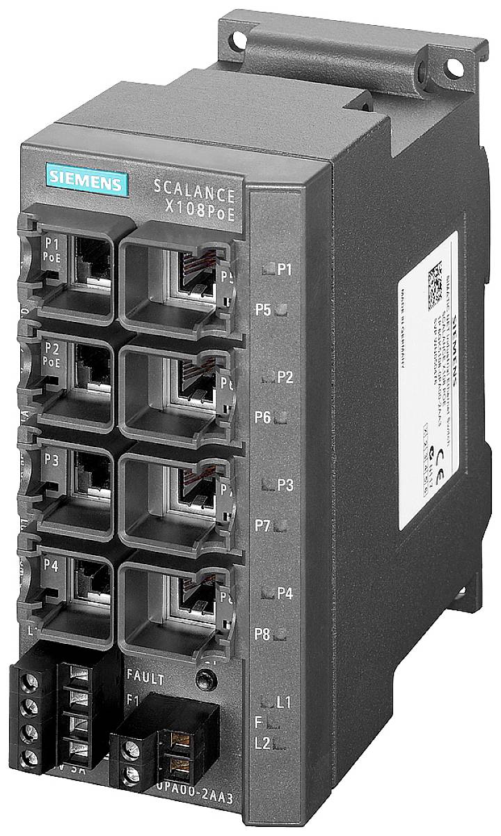 Siemens 6GK51080PA002AA3 6GK5108-0PA00-2AA3 Industrial Ethernet Switch 10 / 100 MBit/s
