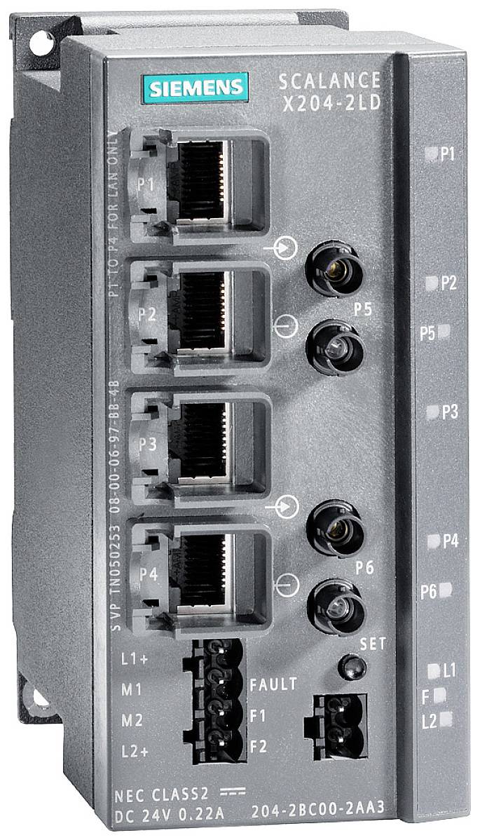 Siemens 6GK5204-2BC10-2AA3 Industrial Ethernet Switch 10 / 100 MBit/s