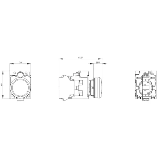 Siemens 3SU1102-6AA30-3AA0 Leuchtmelder 1St. Siemens 3SU1102-6AA30-3AA0 Leuchtmelder 1St.
