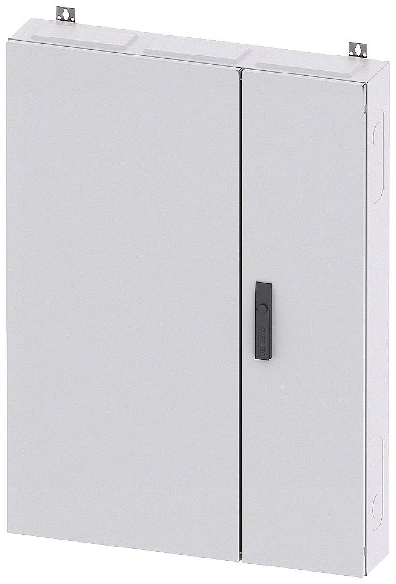 Ein graues Metallgehäuse mit schwarzem Griff, geeignet für elektrische Installationen oder Schaltanlagen.