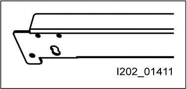 Technische Zeichnung eines Metallprofils mit mehreren Bohrlöchern. Unten rechts steht 'I202_01411'.