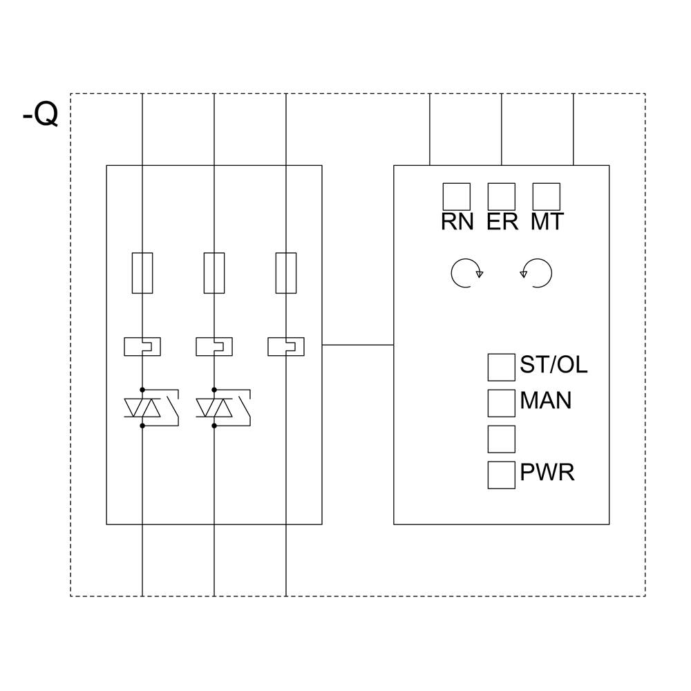 Siemens 3RK1308-0BC00-0CP0 3RK13080BC000CP0 Wendestarter Motorleistung bei 400V 1.1kW 500V Nennstrom 3A