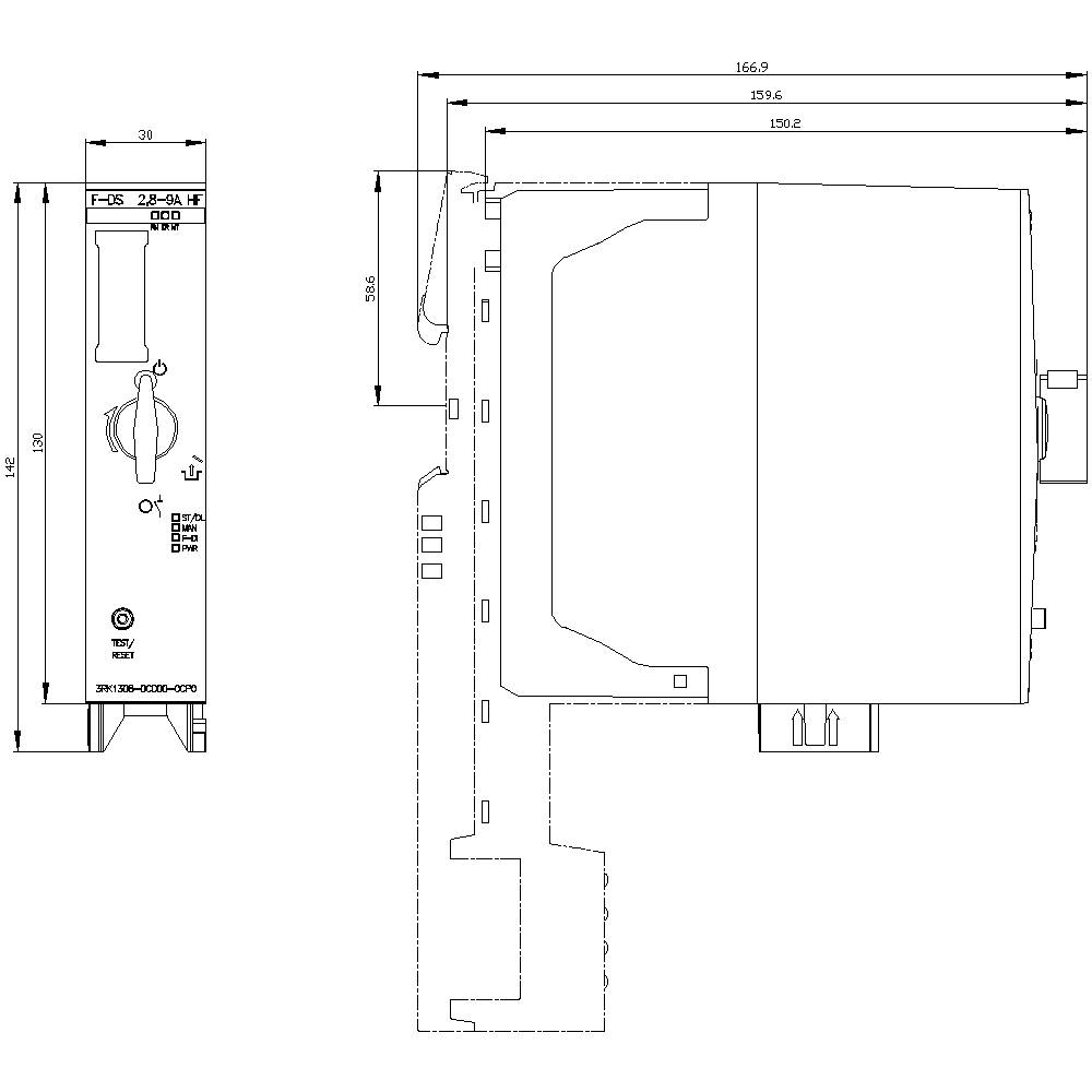 Siemens 3RK1308-0CD00-0CP0 3RK13080CD000CP0 Motorstarter Motorleistung bei 400 V 4 kW 500 V Nennstrom 9 A
