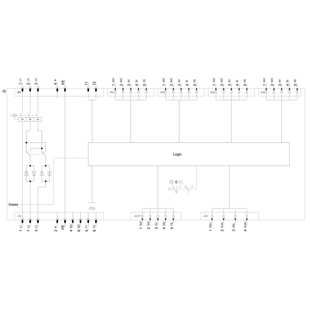 Siemens 3RK1315-6KS71-3AA0 3RK13156KS713AA0 Motorstarter Motorleistung bei 400V 0.75kW 400V Nennstrom 2A
