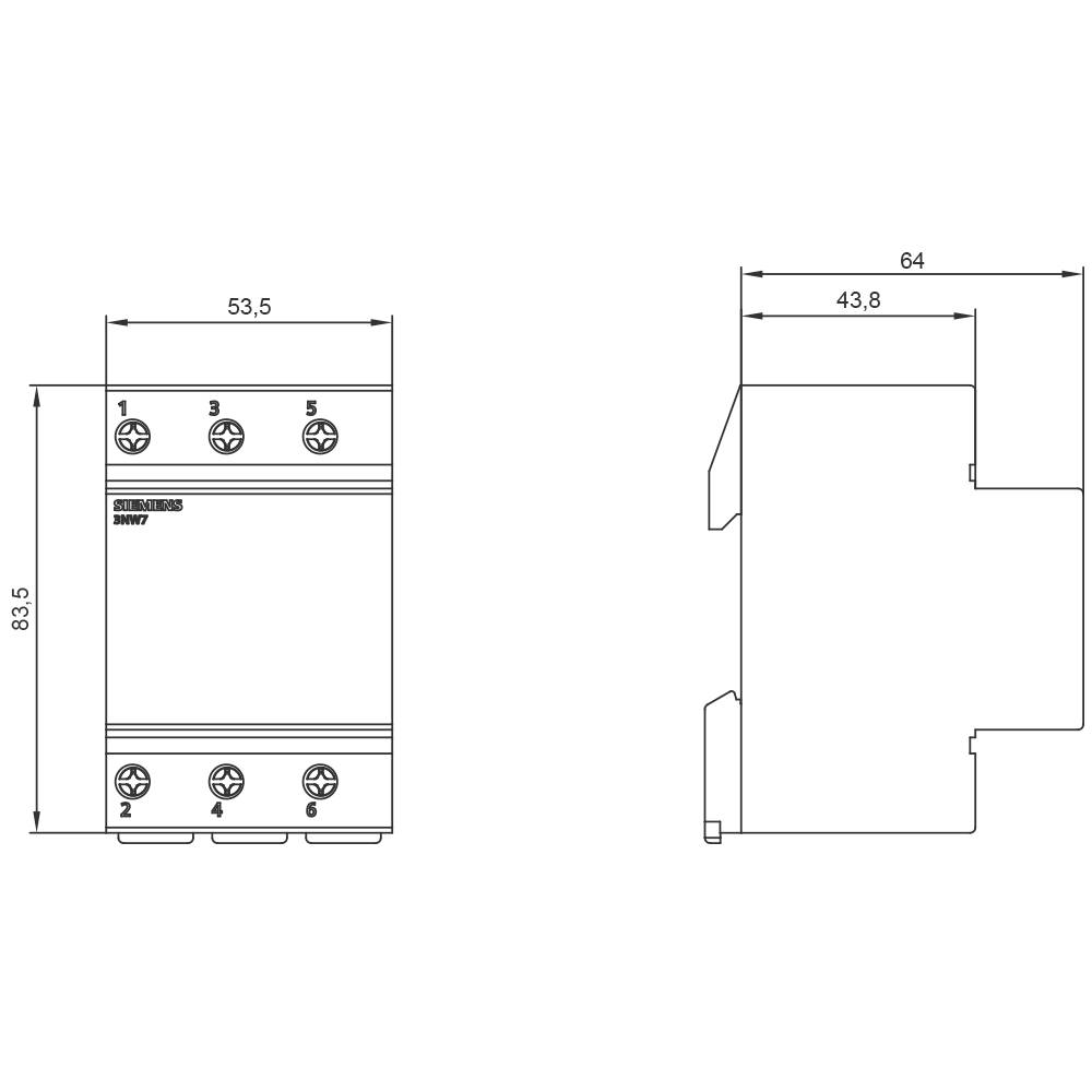 Siemens 3NW7034 3NW7034 Zylindersicherungshalter 32A 690 V/AC 1St.