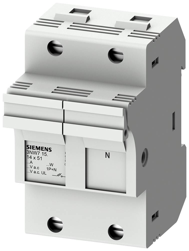 Ein graues elektrisches Bauteil mit der Aufschrift 'Siemens', geeignet für Niederspannungsanwendungen mit spezifischen Strom- und Spannungsangaben.