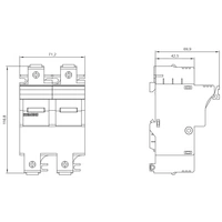Siemens 3NW7221 3NW7221 Zylindersicherungshalter 100A 690 V/AC 1St. Siemens 3NW7221 3NW7221 Zylindersicherungshalter 100A 690 V/AC 1St.