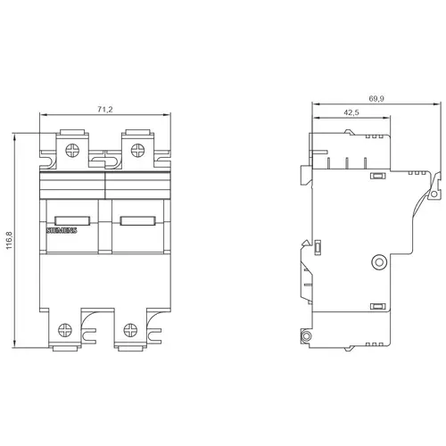 Siemens 3NW7221 3NW7221 Zylindersicherungshalter 100A 690 V/AC 1St. Siemens 3NW7221 3NW7221 Zylindersicherungshalter 100A 690 V/AC 1St.