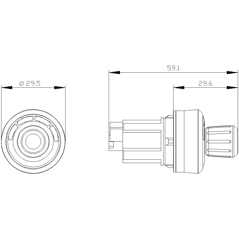 Siemens 3SU10004WS100AA0 3SU1000-4WS10-0AA0 Schlüsselschalter 3 x 45° IP65 1St.