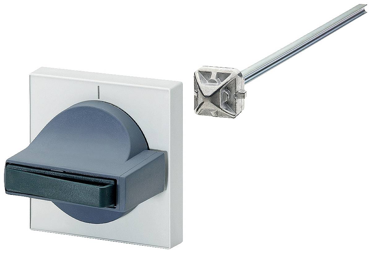 Drehschalter mit abnehmbarem Griff neben einem langen Metallstift.