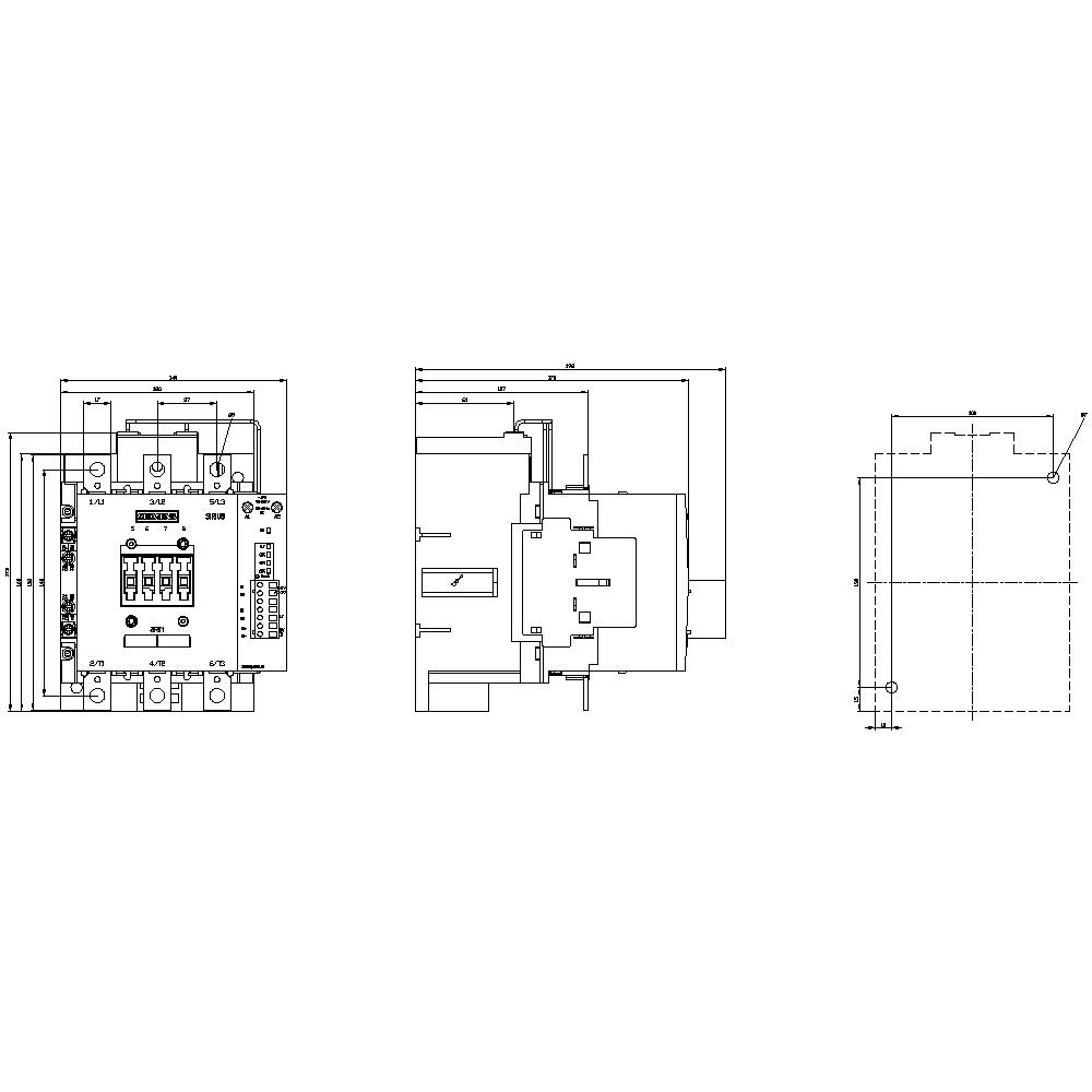 Siemens 3RT1456-6PF35 Leistungsschütz 3 Schließer 1 St.