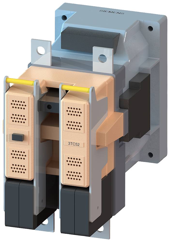 Industriekontaktor mit Schutzgehäuse, robustes Design, geeignet für elektrische Schaltanwendungen in industriellen Umgebungen.