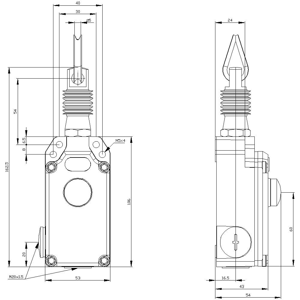Siemens 3SE71201BH00 3SE7120-1BH00 Seilzugschalter IP65 1St.