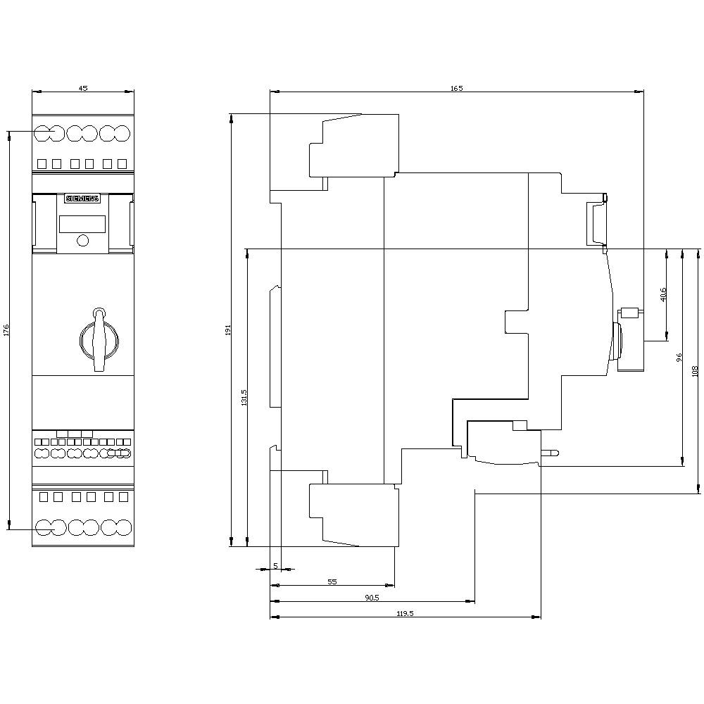 Siemens 3RA6400-2DB42 3RA64002DB42 Direktstarter Motorleistung bei 400V 5.5kW 690V Nennstrom 12A